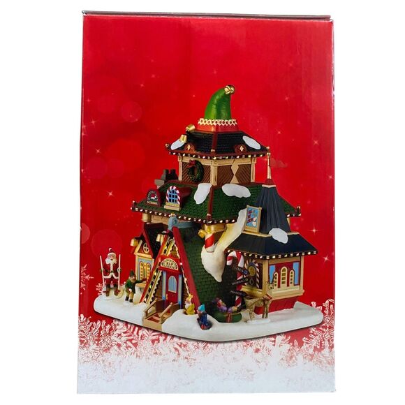 Lemax Elwoods Elf Lodge Lighted Christmas Village House Santas Wonderland 45224 - Picture 7 of 9